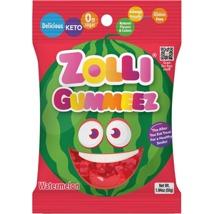 Gummeez Watermelon gummy bear 55gm Sugar free gummy bears natural colours and flavours, gluten free, no sugar, healthier treats for kids