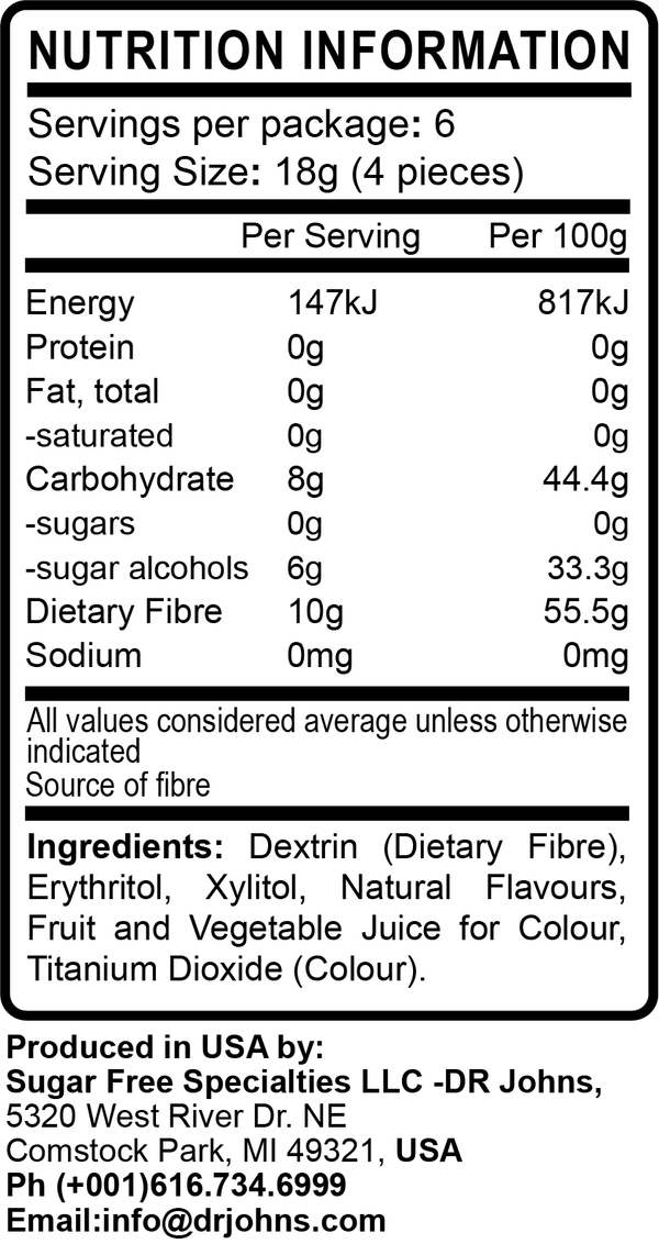 Daz and Andy's range of premium Dr. John's Healthy Sweets - sugar free peppermint hard candies lollies - diabetic friendly, allergen free, tooth friendly, kosher, gluten free, keto lollies