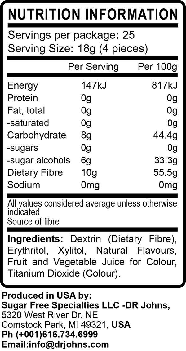 Daz and Andy's range of premium Dr. John's Healthy Sweets - sugar free peppermint hard candies lollies - diabetic friendly, allergen free, tooth friendly, kosher, gluten free, keto lollies