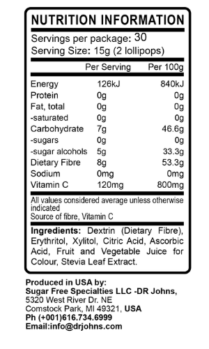 Sugar-Free Watermelon Flavoured Lollipops with Vitamin C