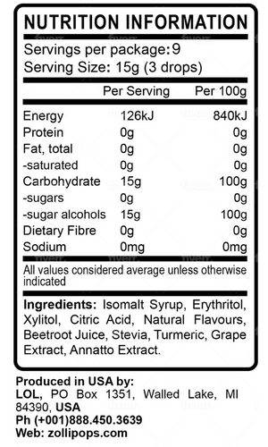 NEW! Zolli® Drops Peppermint (~27) Sugar Free Lollies - Daz & Andy’s Healthy Lollies