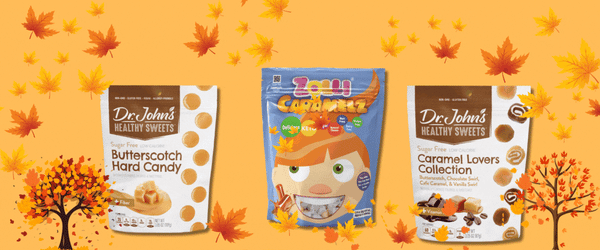 Autumn means colder months - enjoy our range of moreish sugar-free caramels and butterscotch