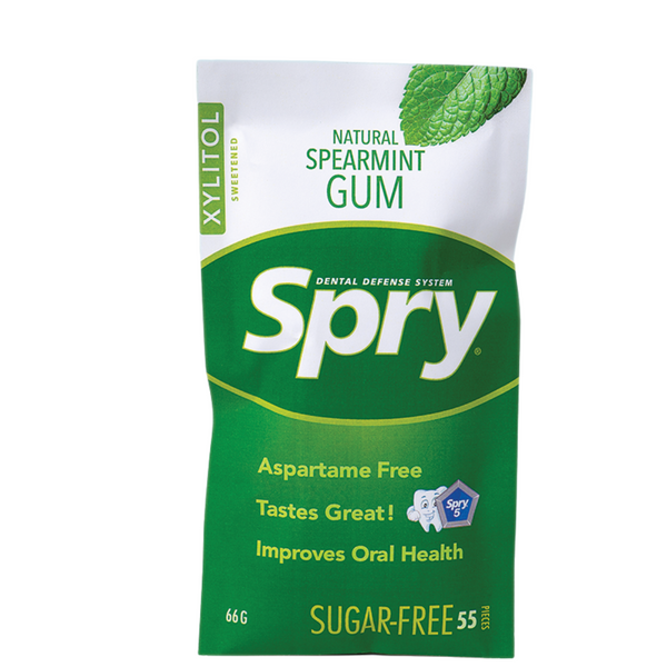 Spry Spearmint Flavoured Chewing Gum - Sugar and Aspartame Free