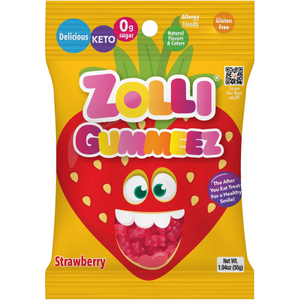 Strawberry Flavoured Zolli Gummeez 55gms - Daz & Andy’s Healthy  Sugar free gummy bears natural colours and flavours, gluten free, no sugar, healthier treats for kids