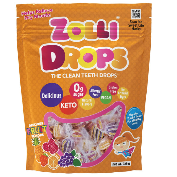 NEW! Zolli® Drops Fruit flavoured Sugar Free Lollies - Daz & Andy’s Healthy Lollies