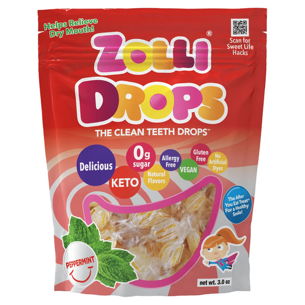 NEW! Zolli® Drops Peppermint (~27) Sugar Free Lollies - Daz & Andy’s Healthy Lollies