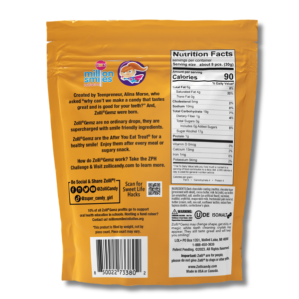 NEW! Zolli Sugar Free Milk Chocolate Caramel Gemz 85gms - Daz & Andy’s Healthy Lollies