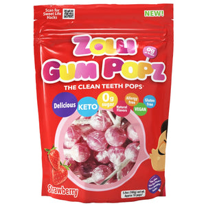 NEW! Sugar-Free ZOLLI GUM POPZ ~10 lollipops - Daz & Andy’s Healthy Lollies