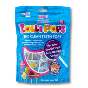 Zollipops Original Variety Fruit Flavoured sugar free lollipops, non-GMO, gluten free, dairy-free, vegan, natural, diabetic friendly, keto, nut-free, and kosher. Healthier treats, no sugar lollipops.