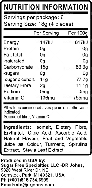 DR. JOHN'S XYLITOL-FREE ASSORTED SUGAR-FREE (24) LOLLIES - Daz & Andy’s Healthy Lollies