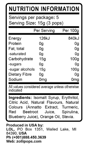 Zollipops® Blue Raspberry (~13) Sugar Free Lollipops – Daz & Andy’s ...