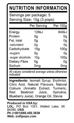 Zollipops Raspberry sugar free lollipops, non-GMO, gluten free, dairy-free, vegan, natural, diabetic friendly, keto, nut-free, and kosher. Healthier treats, no sugar lollipops.