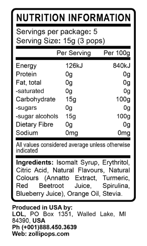 Zollipops Watermelon sugar free lollipops, non-GMO, gluten free, dairy-free, vegan, natural, diabetic friendly, keto, nut-free, and kosher. Healthier treats, no sugar lollipops.
