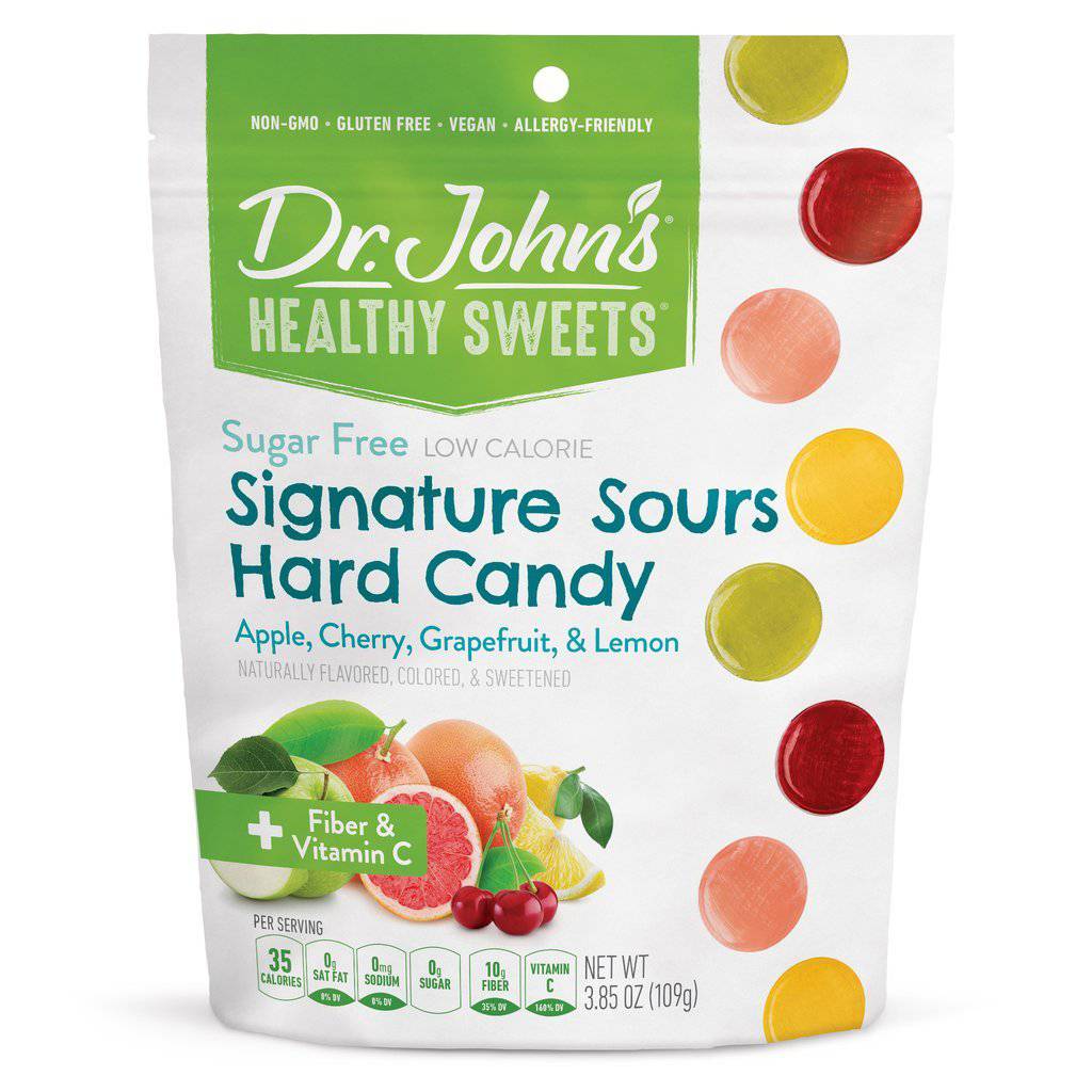 Dr. John's Healthy Sweets SugarFree Sour Hard Lollies with Vitamin C